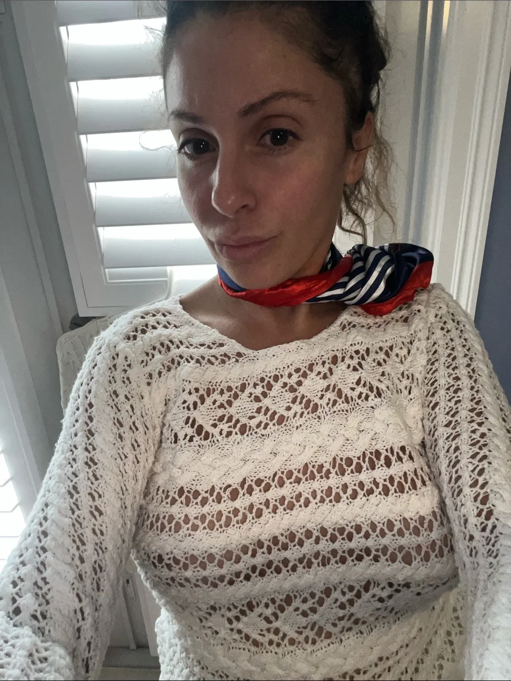 ❤️🤍💙Striped Silk Italian Scarf Unlimited Uses;perfect for the summer&vacations!